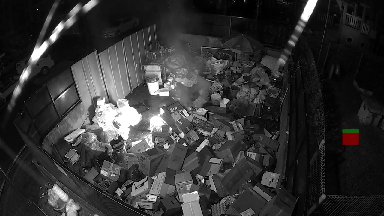 아파트 분리수거장  화재감지(야간)