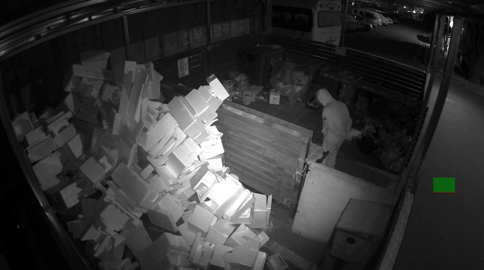 아파트 분리수거장 화재감지(야간 주취자 방화)